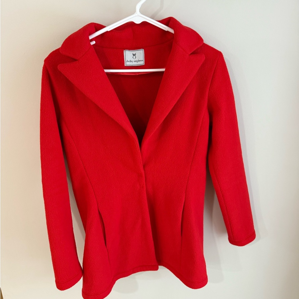 Dudley Stephens Vello Fleece Remsen Blazer Jacket - Red - Size Small - Picture 6 of 16